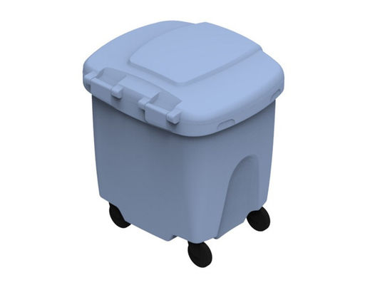 Bidone della spazzatura dei prodotti 150L dello stampaggio rotazionale LLDPE con resistenza all'usura del coperchio a parete singola