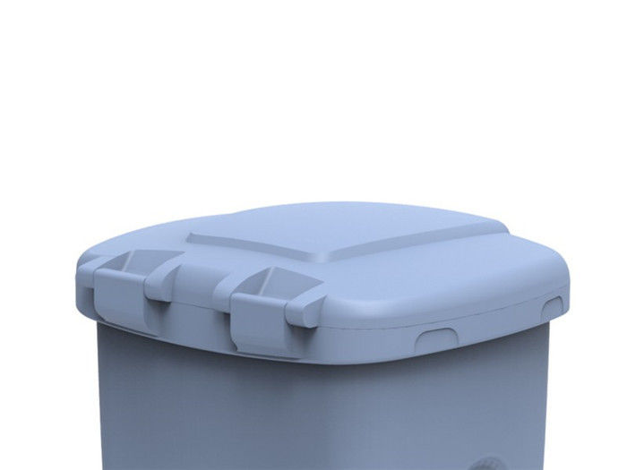 Bidone della spazzatura dei prodotti 150L dello stampaggio rotazionale LLDPE con resistenza all'usura del coperchio a parete singola